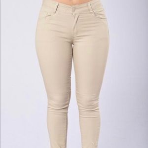 khaki Skinny Legs Size 10